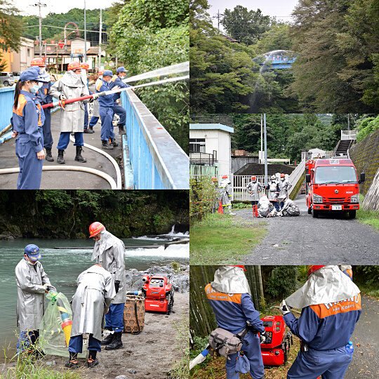 3分団中継送水訓練