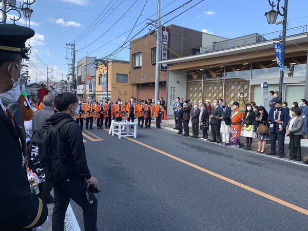 飯能まつりの開会式参列