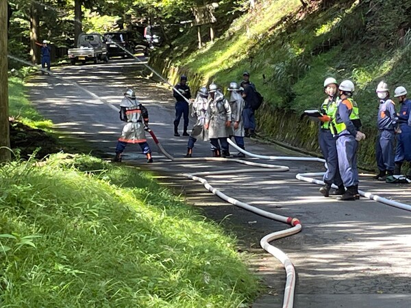 中継送水訓練(6・8・11分団合同)を実施しました