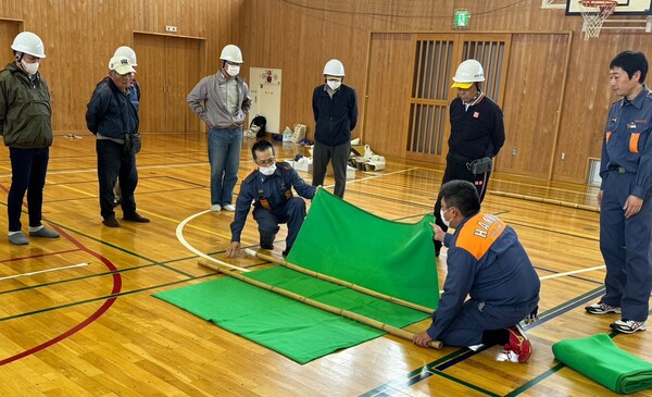 加治東地区防災訓練に参加しました。