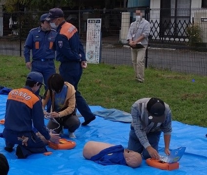 笠縫自治会防災訓練に参加しました