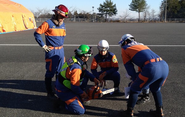 共有ポンプ定期点検と救助資機材訓練など